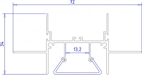 Алюминиевый профиль для натяжного потолка для светодиодной ленты до 13.2мм Ambrella Illumination GP4000AL