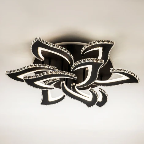 Потолочная люстра светодиодная на штанге с пультом с регулировкой цветовой температуры и яркости LED4U LED4U L2839-9 BK