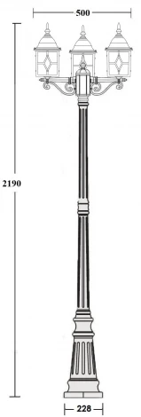 Наземный фонарь Oasis Light TALLIN 1L 64309B Gb