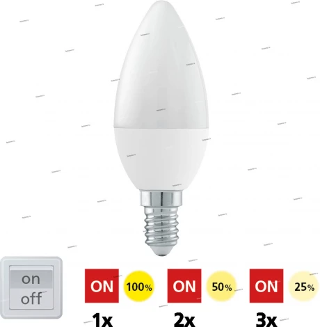 Лампочка светодиодная E14 6W 220V 470 lm 3000K Eglo Lm_led_e14 11581