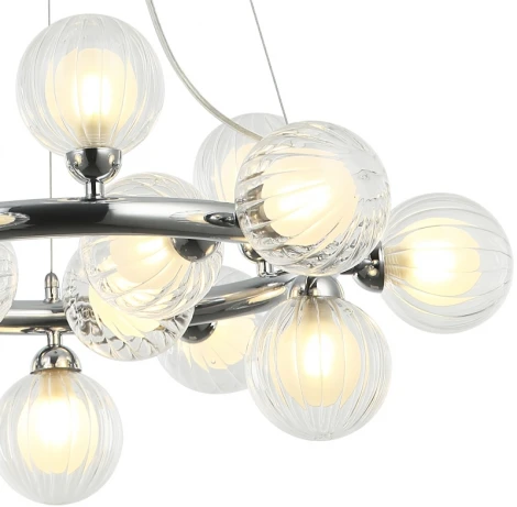 Подвесной светильник Shardin 2165/09/15P Stilfort (220V, на тросе, шарики, молекулы)