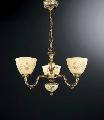 Подвесная люстра Reccagni Angelo 6258 L 6258/3 (220V, на цепи, листья)