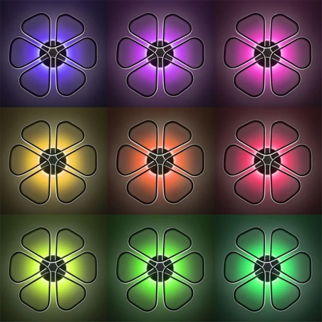 Потолочная люстра RGB Citilux Сезар Смарт CL233A275E (LED, 220V, умный дом - Алиса, Маруся, Сири, цветы)