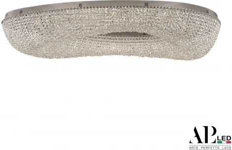 Потолочная люстра светодиодная APL LED Sicilia SH523.2.120.A.Ni.4000 (220V, хрусталь)