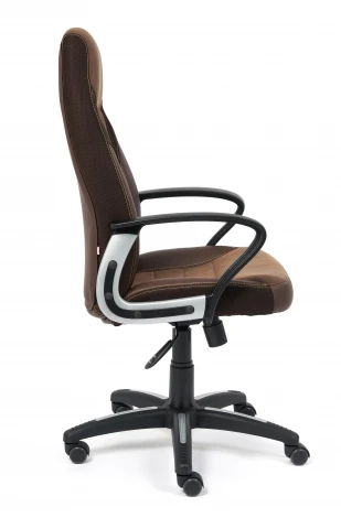 Кресло INTER кож/зам/флок/ткань, коричневый, 36-36/6/TW-24 Tetchair 15028
