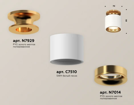 Накладной точечный светильник Ambrella Techno Spot XS7510121 (220V, круглые)