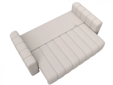 Диван прямой Лига-062 НПБ (ДСП,Фанера,ХДФ/Пластик/Замша/Бежевый) Лига Диванов 130293