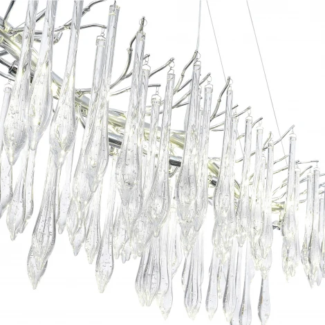 Подвесной светильник ST Luce Teardrops SL1660.113.12 Хром/Хром, Прозрачный G9 12*5W 4000K (220V, на тросе)