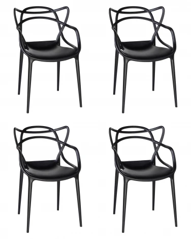 Набор 4 шт стул обеденный DOBRIN MASTERS (чёрный (B-03))