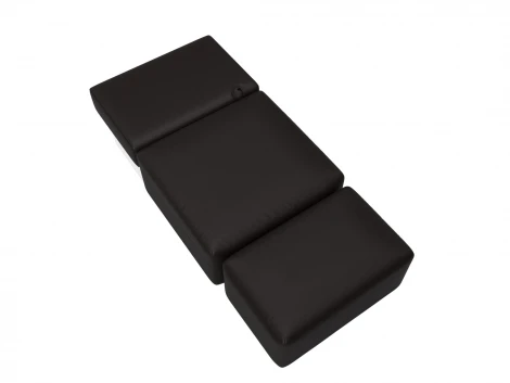 Модули диван и пуф Лига-060 НПБ (ЛДСП,Брус,Фанера/Пластик/Экокожа/Коричневый) Лига Диванов 130085