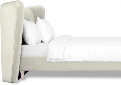 Кровать Queen II Agata L ОГОГО (арт.574730), (Ткань/Белый)