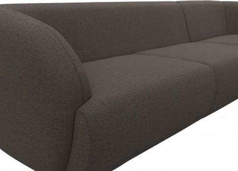 Диван угловой Лига-041 правый угол (Коричневый/Рогожка) Лига Диванов арт.124714