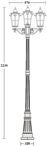 Наземный фонарь Oasis Light PORTO 86109B/02 Bl