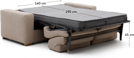 Anley 3-местный диван-кровать бежевого цвета 204 см La Forma (ex Julia Grup) арт.172556