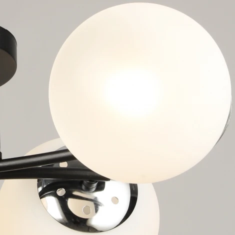 Потолочная люстра на штанге Reluce 02318-0.3-04 BK+CH (220V, шар)