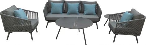 Диван трехместный "ARIAL" уличный серый 188*80*75см Garda Decor арт.129KN-02613