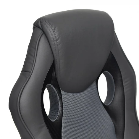 Кресло RACER GT new металлик/красный (кож/зам/ткань)