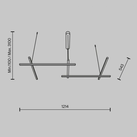 Подвесной светильник Maytoni Radiance MOD278PL-L50G3K (LED, 220V, на тросе)