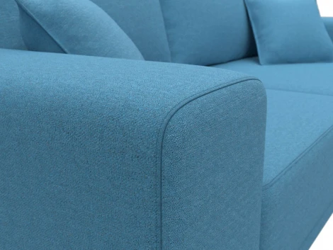 Диван прямой Льюес (Голубой/Рогожка) Лига Диванов арт.123337