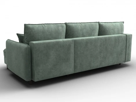 Диван угловой Лига-064 НПБ угол универсальный (ДСП/Дерево/Велюр/Зеленый) Лига Диванов 129642