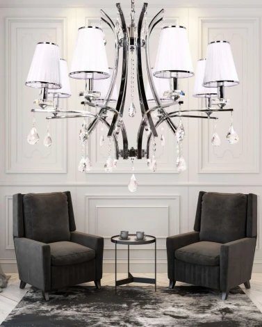 Подвесная люстра Lumina Deco Glamour LDP 66247-8 WT