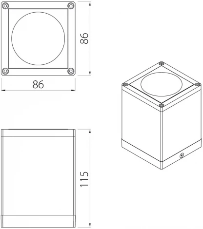 Потолочный светильник уличный светодиодный IP65 Natural Concepts Dwell NC-133474-DG (220V)