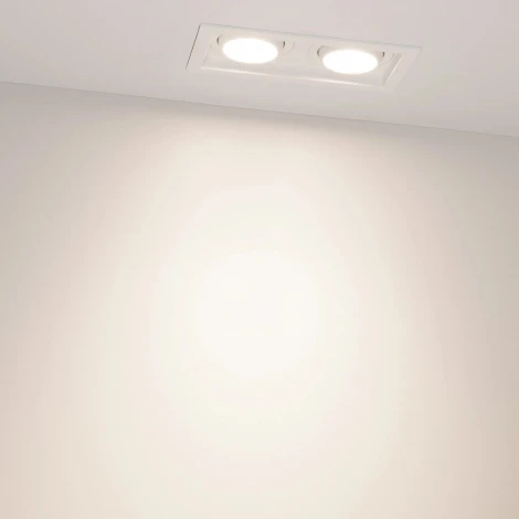 Встраиваемый светильник светодиодный MS-VORTEX-BUILT-S170x90-2x12W Day4000 (WH-WH, 40 deg, 230V) (Arlight, IP20 Металл) 057771