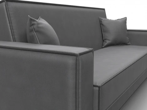 Диван-книжка Куба (ДСП,ЛДСП/Пластик/Замша/Серый) Лига Диванов 127461