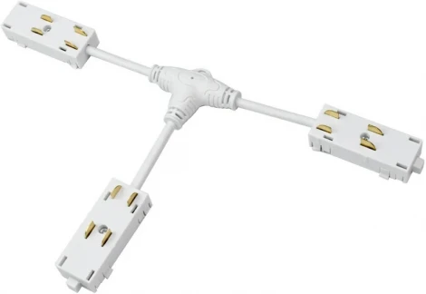 Гибкий Т-образный, электрический коннектор трека Denkirs SMART TR2115-WH (220V)