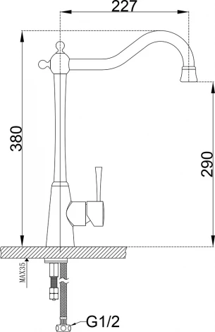 Смеситель Zorg Sanitary ZR 355 YF-BR для кухонной мойки