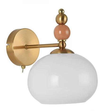 Бра Lumion Piccolo 8425/1W бронза/белый/бежевый/коричневый, металл/керамика/стекло E27 60W 220V