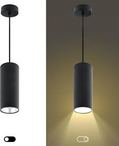 Подвесной светильник ЭРА PL12 GX53 BK/SL (220V, на проводе)