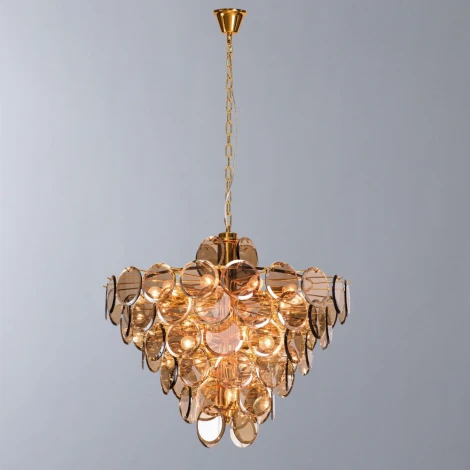 Подвесная люстра каскадная Divinare Chloe 7566/01 SP-18 (220V, хрусталь, на цепи)