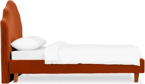 Кровать Queen II Victoria L 1600 ОГОГО (арт.663243), (Ткань/Оранжевый)