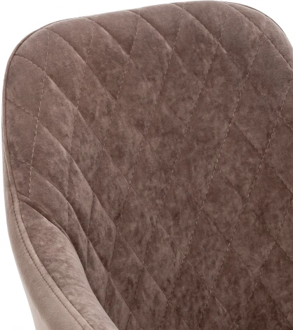 Стул с подлокотниками Слим, каркас Черный, велюр Латте Leset