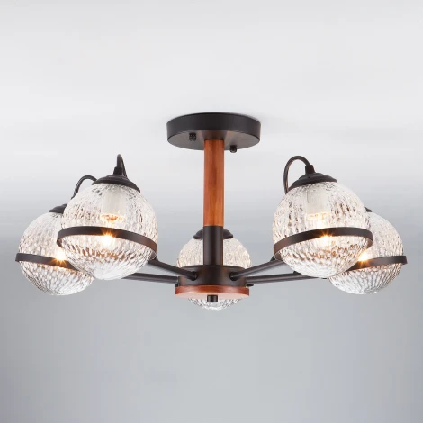 Потолочная люстра Eurosvet Livia 70081/5 черный