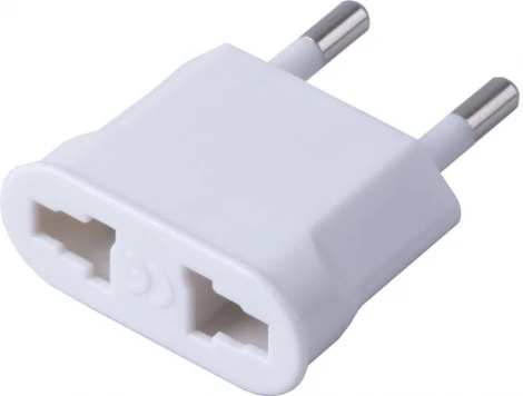 Адаптер переходник без заземления (белый) Stekker 32859