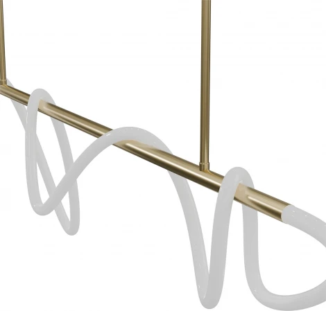 Потолочная люстра на штанге с гибким неоном Lightera Nyasa LE117L-110GA Wi-Fi (LED, 220V, управление смартфоном, голосовое управление, умный дом - Алиса, Tuya Smart, Маруся, Smart Life, Экосистема Сбер)