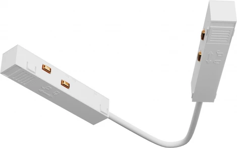 Коннектор питания угловой 15 см Exility белый (магнитный) Maytoni Technical TRA034CPC-42W-15