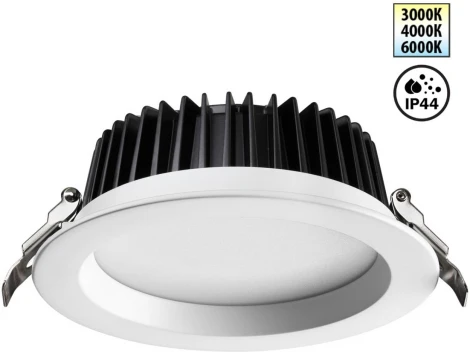 Светильник встраиваемый Novotech Drum 359415 белый с переключателем цв. температуры IP44 LED 20W 220V 3000К\4000К\6000К (круглые)