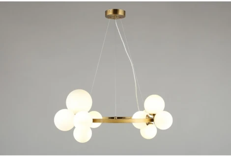 Подвесной светильник Aployt Letizia APL.314.03.11 (220V, на тросе, шарики, кольцо, молекулы)