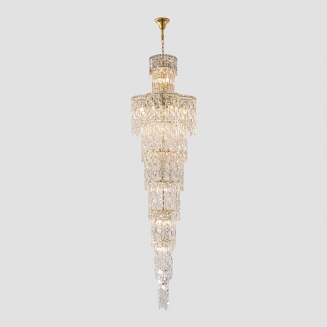 Подвесная люстра каскадная Crystal Lux ABRIL SP28 GOLD