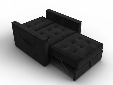 Кресло-кровать Лига-104 (80) (ЛДСП,Брус,Фанера,Велюр/Черный) Лига Диванов 134857