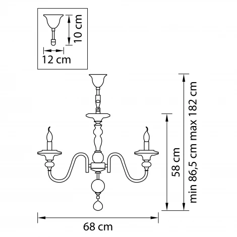 Подвесная люстра Osgona Azzurro 699064