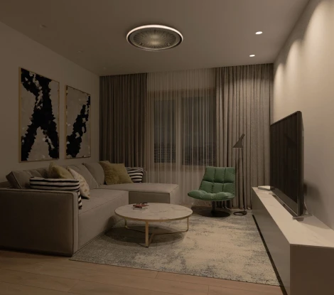 Потолочный светодиодный светильник круглый с пультом DeMarkt Норден 660014501