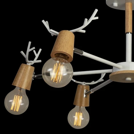 Потолочная люстра на штанге Loft IT Sven 10024/6 White (220V, рога)