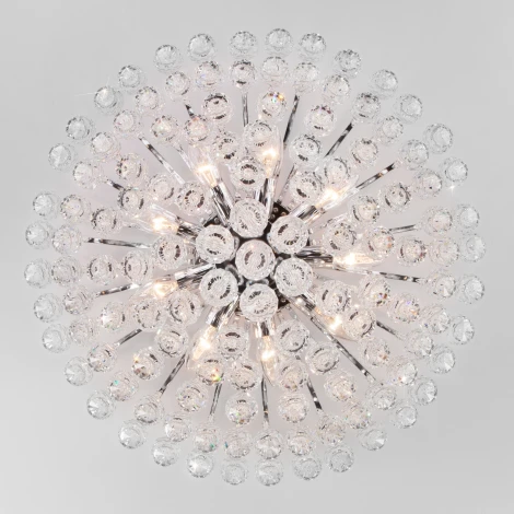 Потолочная люстра Eurosvet Ostiniya 3299/9 хром / прозрачный хрусталь