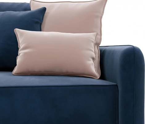 ПОРТЛЕНД  Диван прямой с банкеткой синий D1 furniture арт.AAA41669005