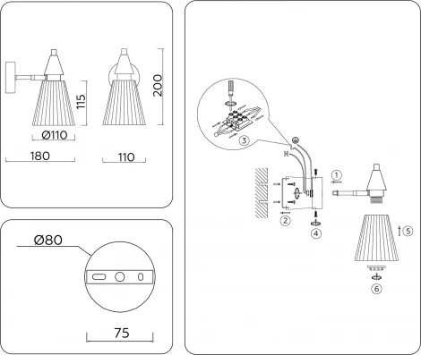 Бра Ambrella HIGH LIGHT LH58118 (220V)