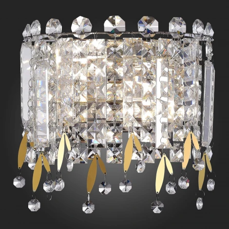 Настенный светильник Desio SL1655.201.02 ST Luce (220V, хрусталь, подвески)